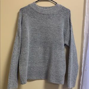 Grey Mock Knit Sweater